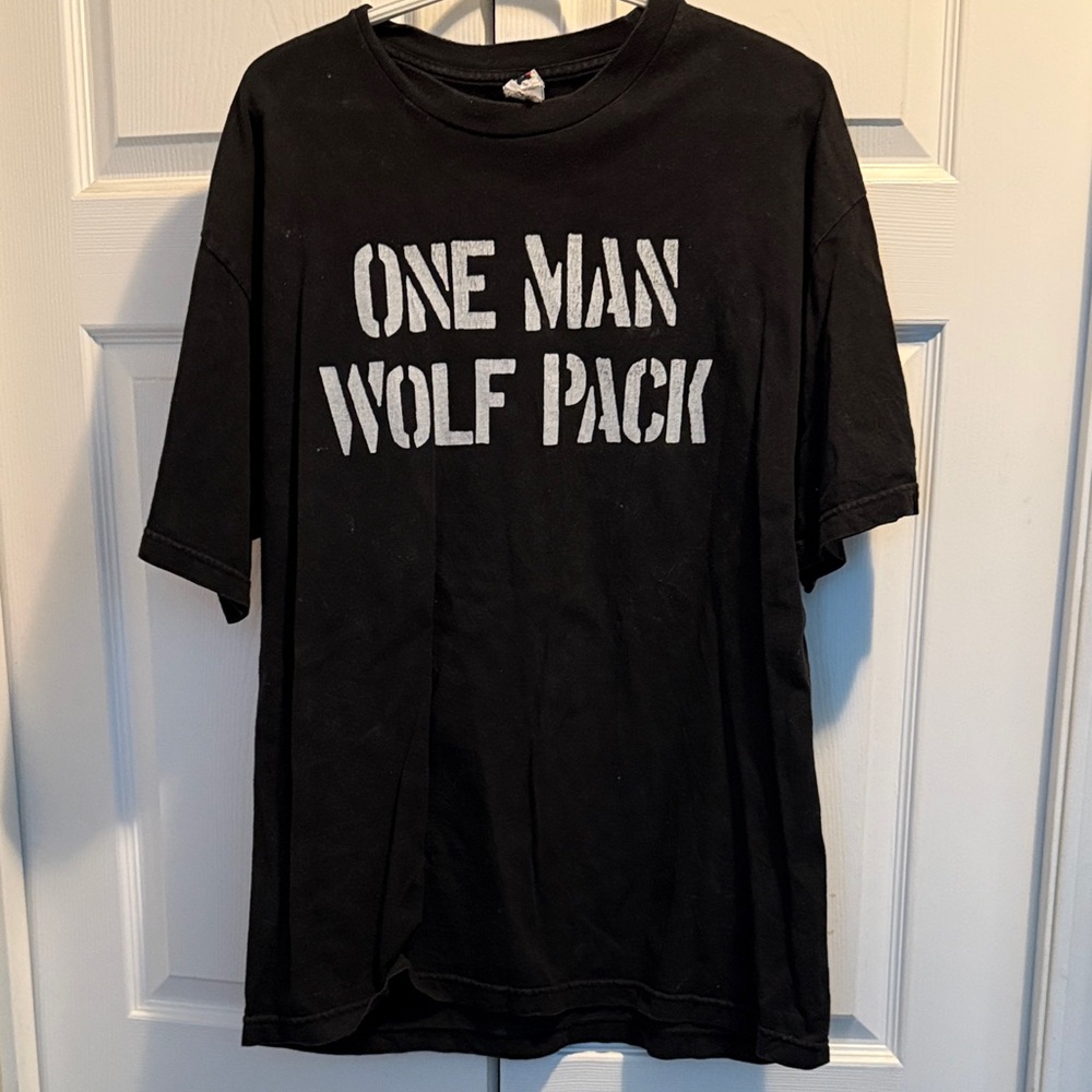 Alstyle Black 'One Man Wolf Pack' Tee
